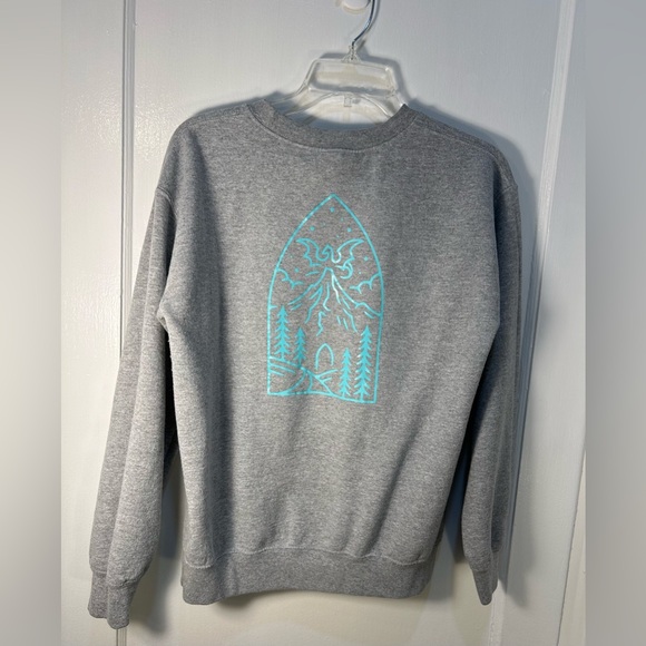 Women’s Small Gray Sweatshirt Long Sleeve "Roll For Adventure" Custom Crew D&D - Picture 2 of 7